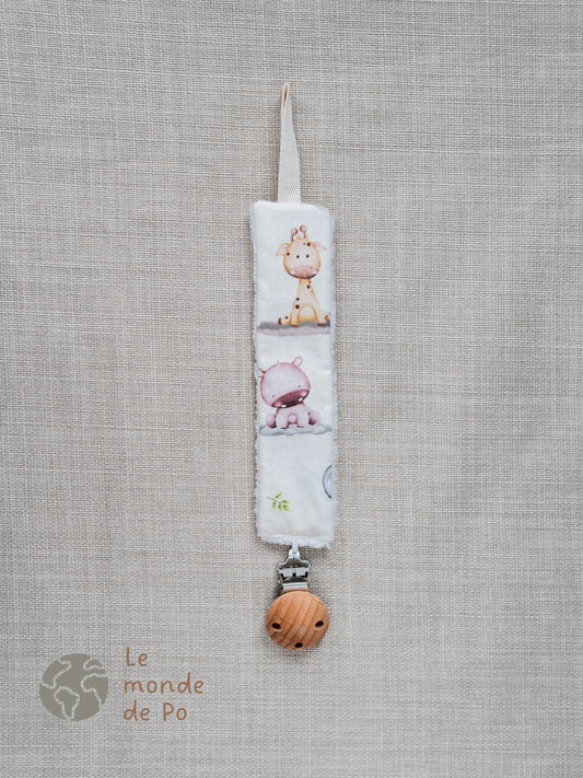 Attache tétine bébés animaux