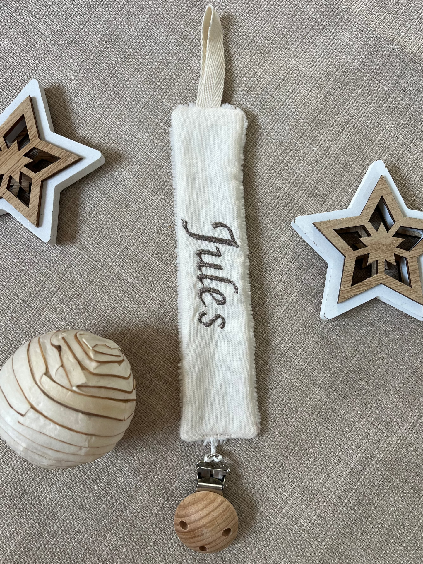 Attache tétine prénom