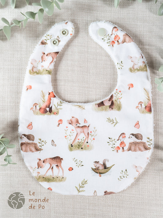 Bavoir animaux de la forêt