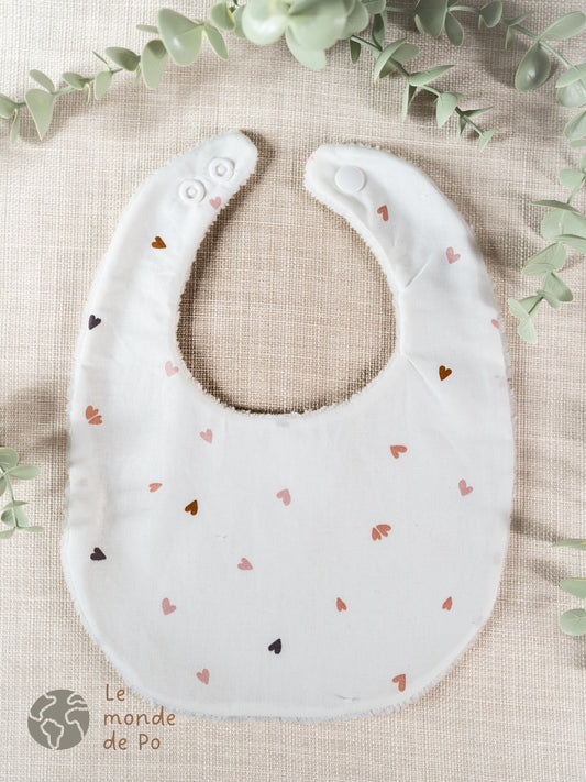 Bavoir cœurs multicolore