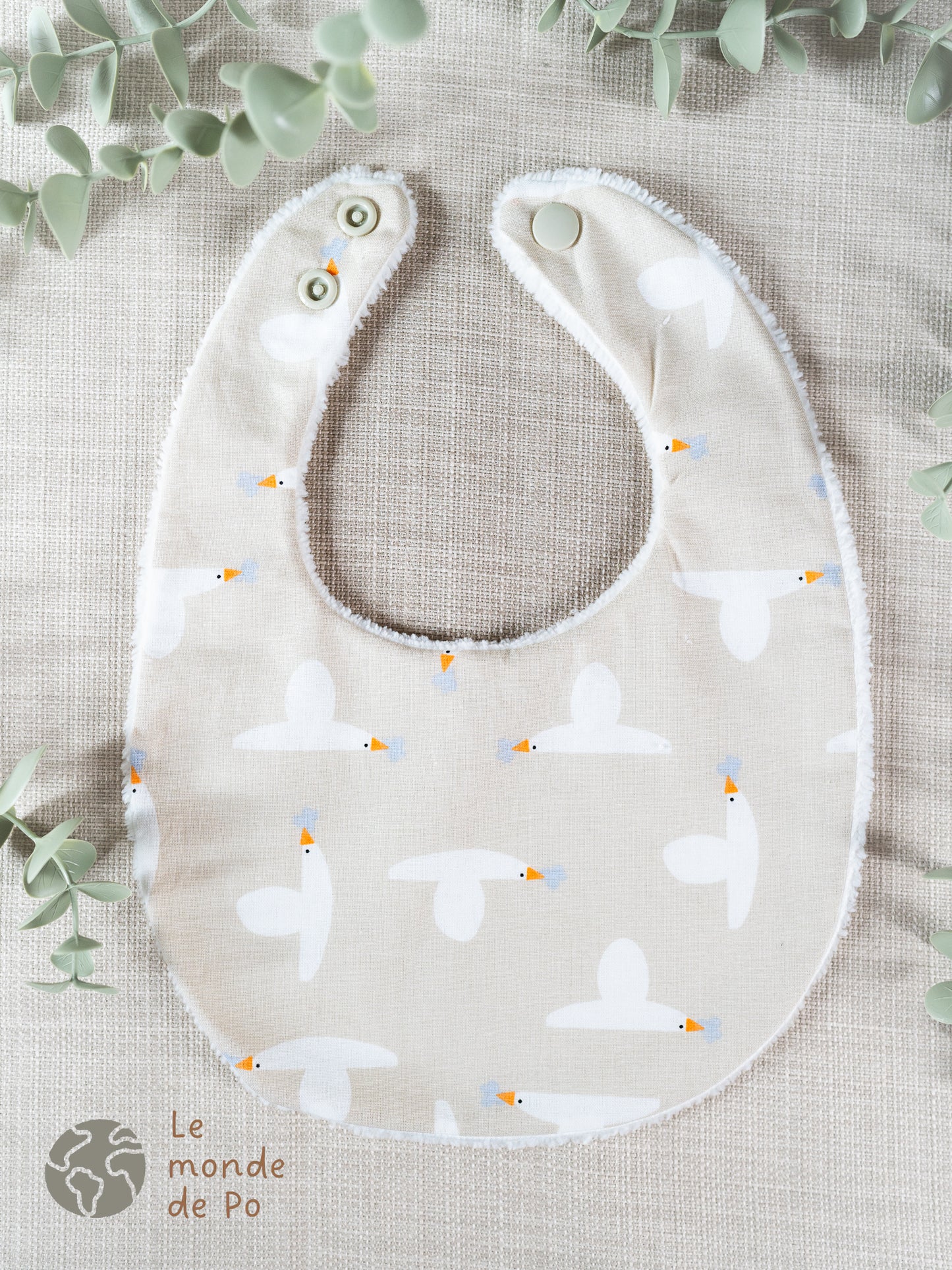 Bavoir oies volantes