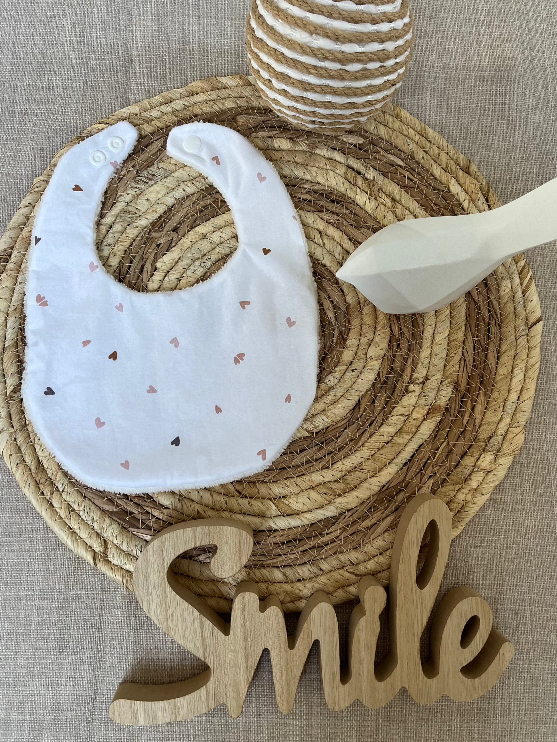 Bavoir enfant coeurs