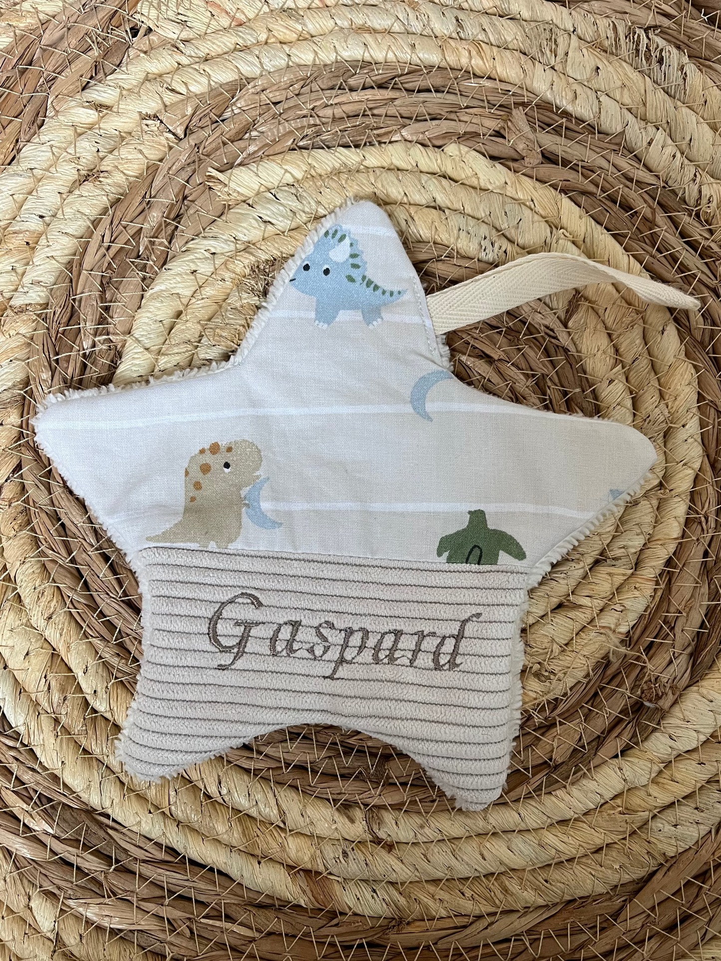 Doudou étoile tétine dinosaures