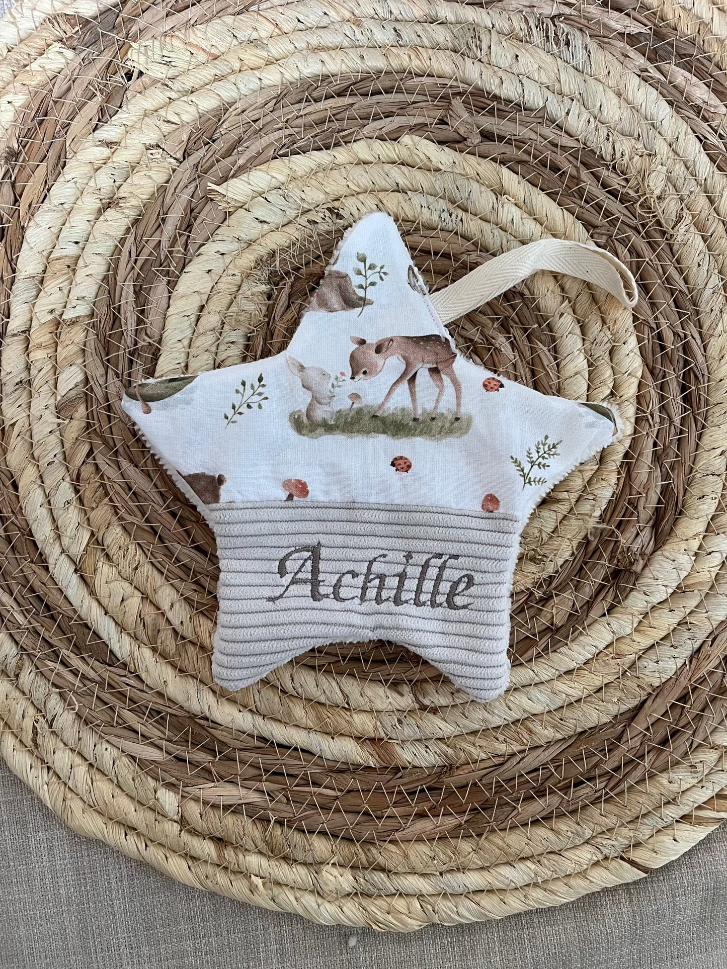 Doudou étoile tétine animaux de la forêt